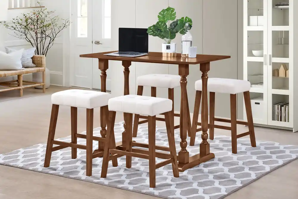 5 Piece Counter Height Dining Room Set - Mollai Collections