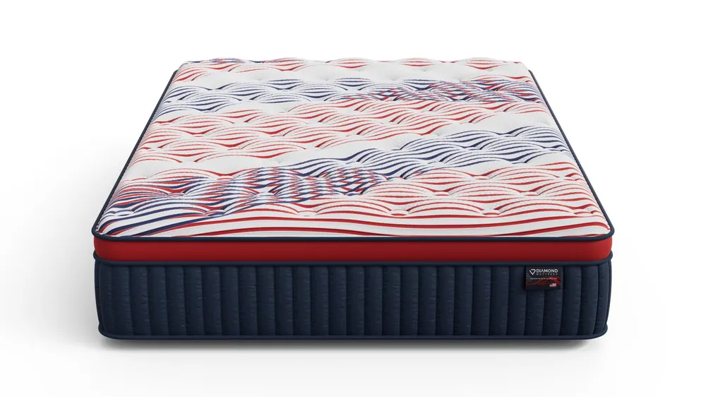 Freedom Euro Top 14" Medium Plush Mattress with Cooling Copper Memory Foam - Diamond