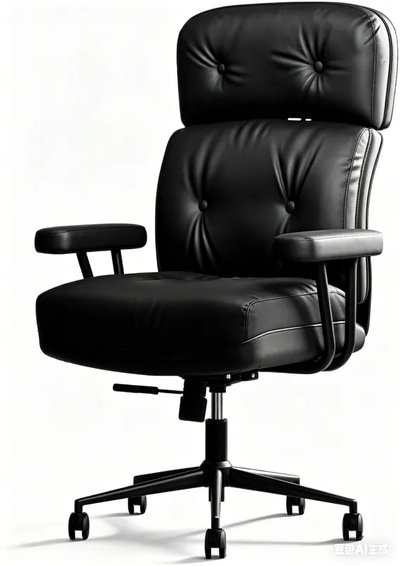 Tufted Home Office Chair with Wheels, Armrests & Adjustable Height - Mollai Collections