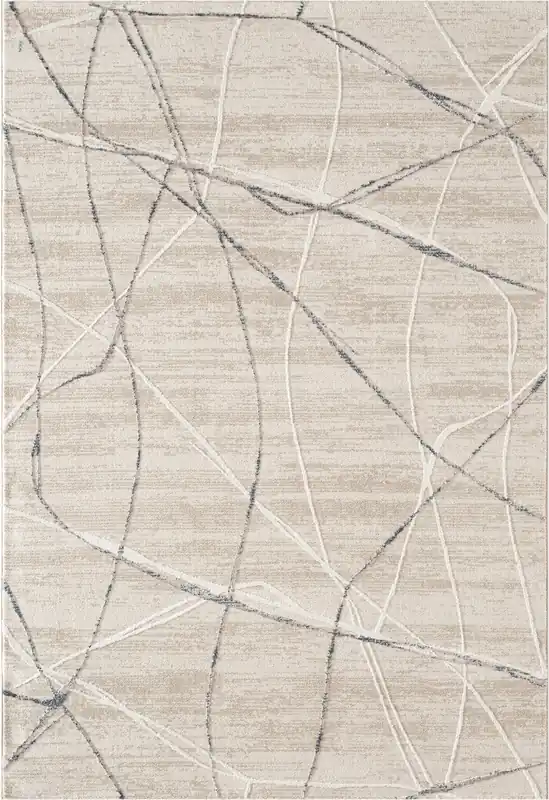 .Shaila Taupe Power-Loomed Area Rug - 6' 6" x 9' 0"