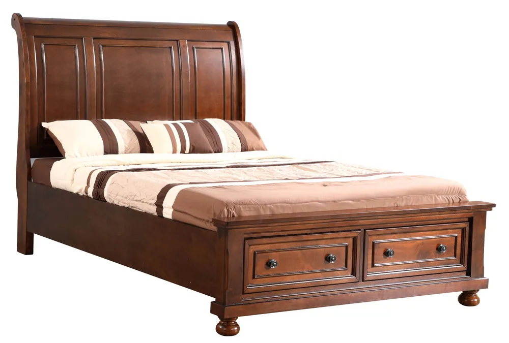 Stunning Sleigh Bed Design< - Glory Furniture