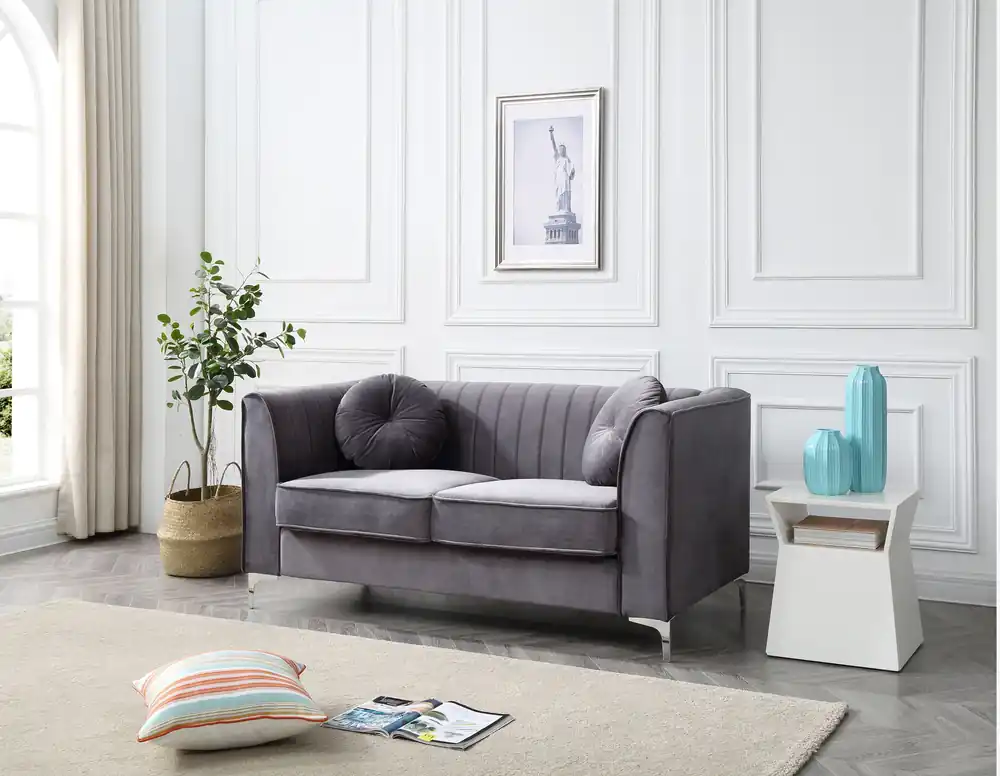 Glam Styled Micro Suede Loveseat - Glory Furniture