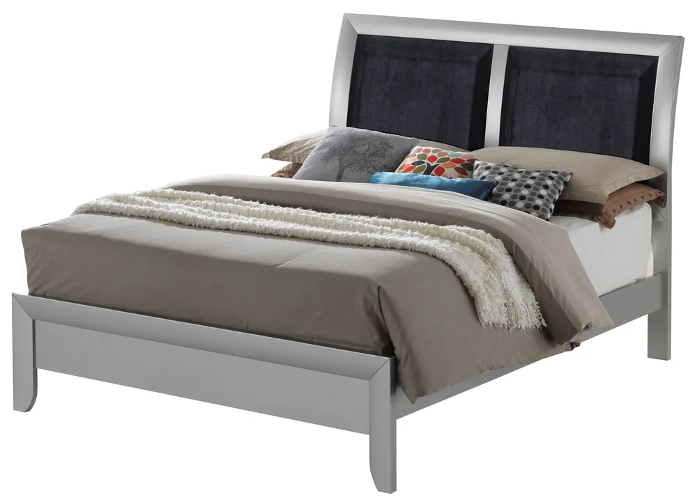Padded Headboard Design Panel Bed - Glory Furniture