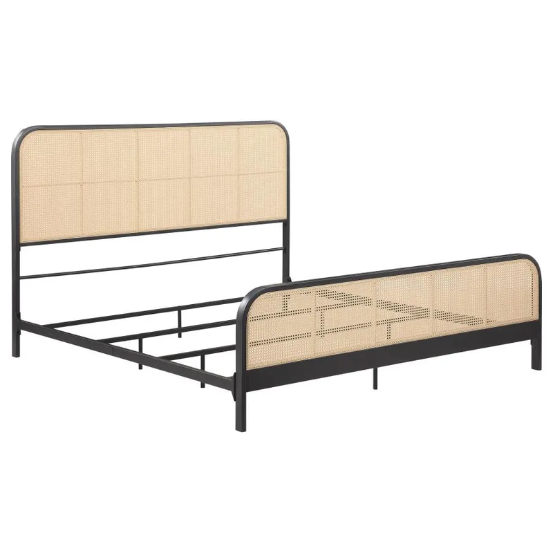 Lanewood - Open Cane Rattan Metal Bed