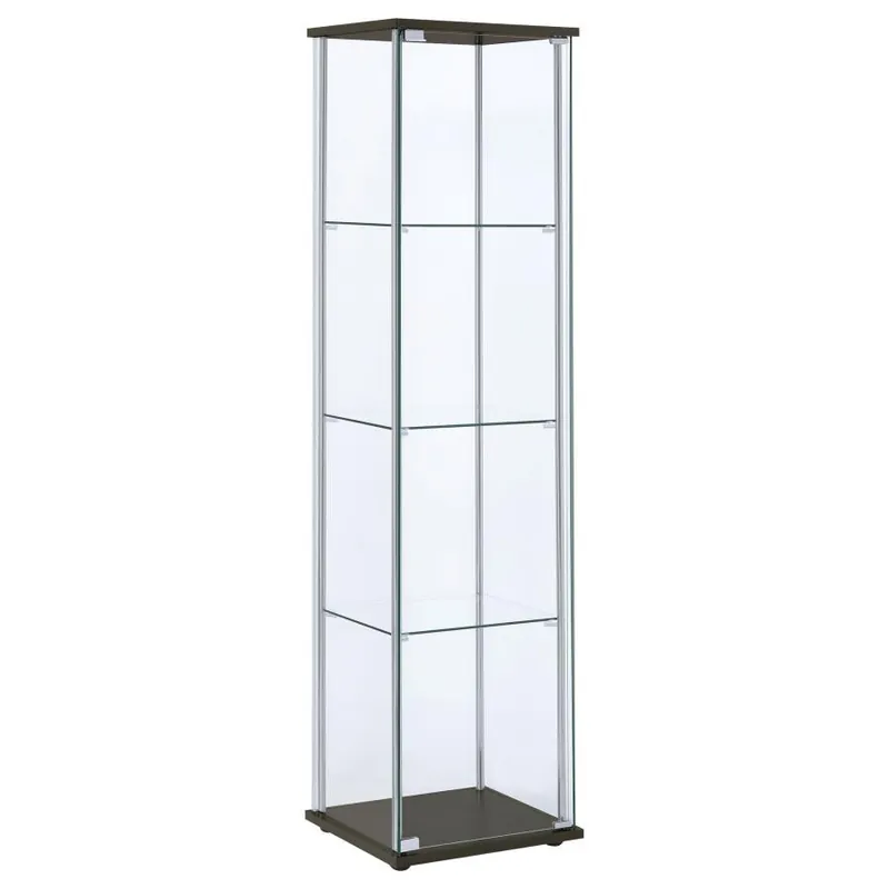 Bellatrix - 4-Shelf Clear Glass Curio Cabinet