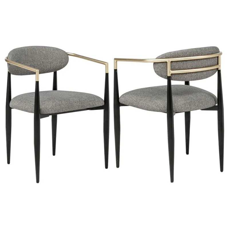 Alexis - Fabric Upholstered Dining Arm Chair (Set of 2)
