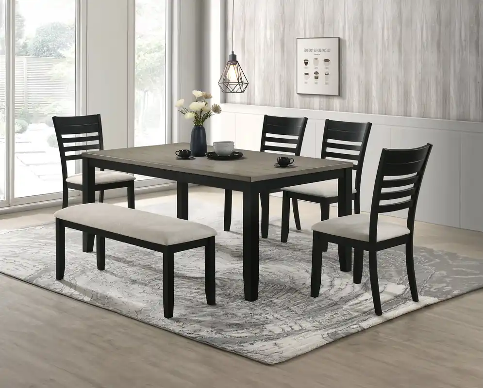 Folio - Dining Table - Light Brown / Black