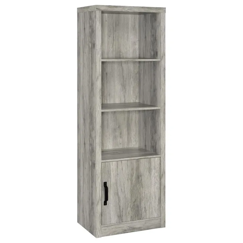 Burke - 3-Shelf Engineered Wood Media Tower - Gray Driftwood