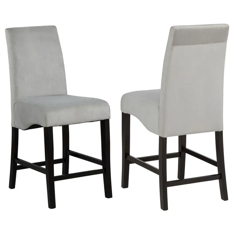 Stanton - Upholstered Counter Chairs (Set of 2) - Gray And Black