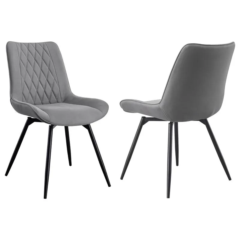 Diggs - Upholstered Swivel Dining Side Chair (Set of 2) - Gray