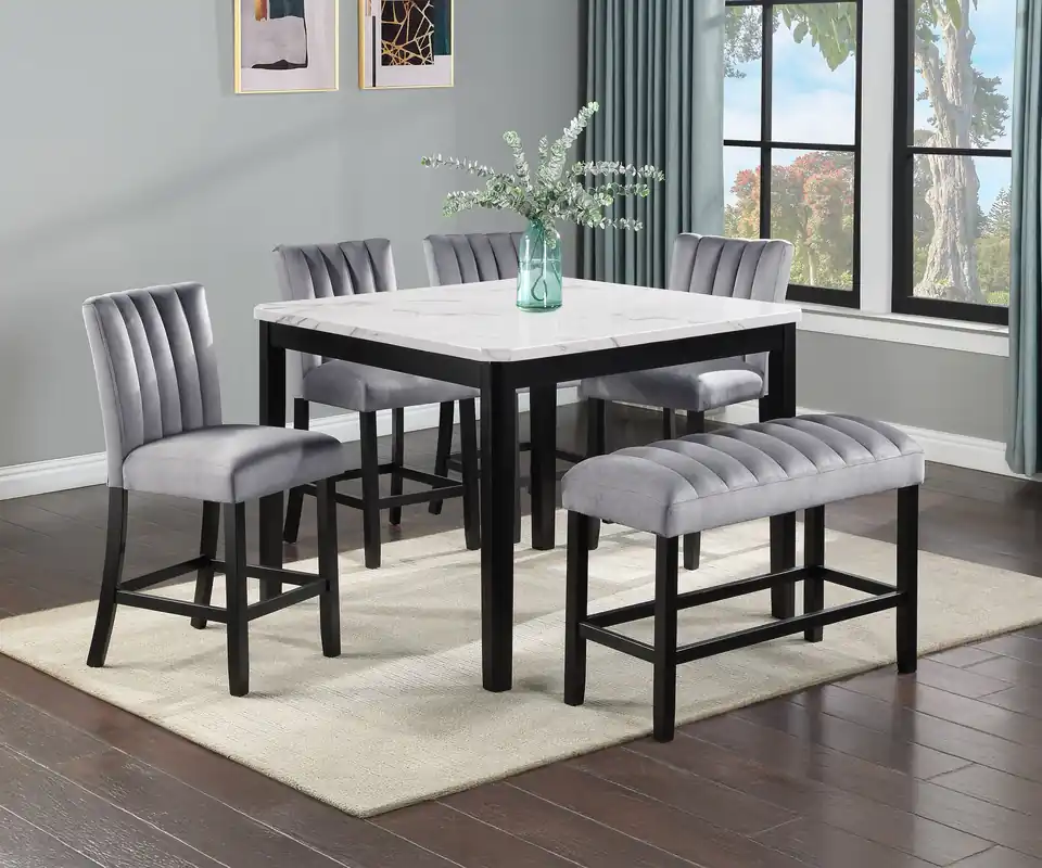 Pascal - Dining High Bench - Gray