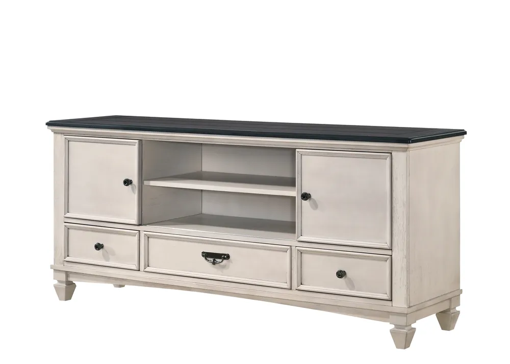 Sawyer - TV Stand - Antique White