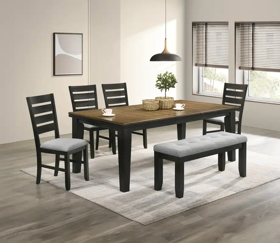 Bardstown Dining Table Wheat Charcoal - Crown Mark-2
