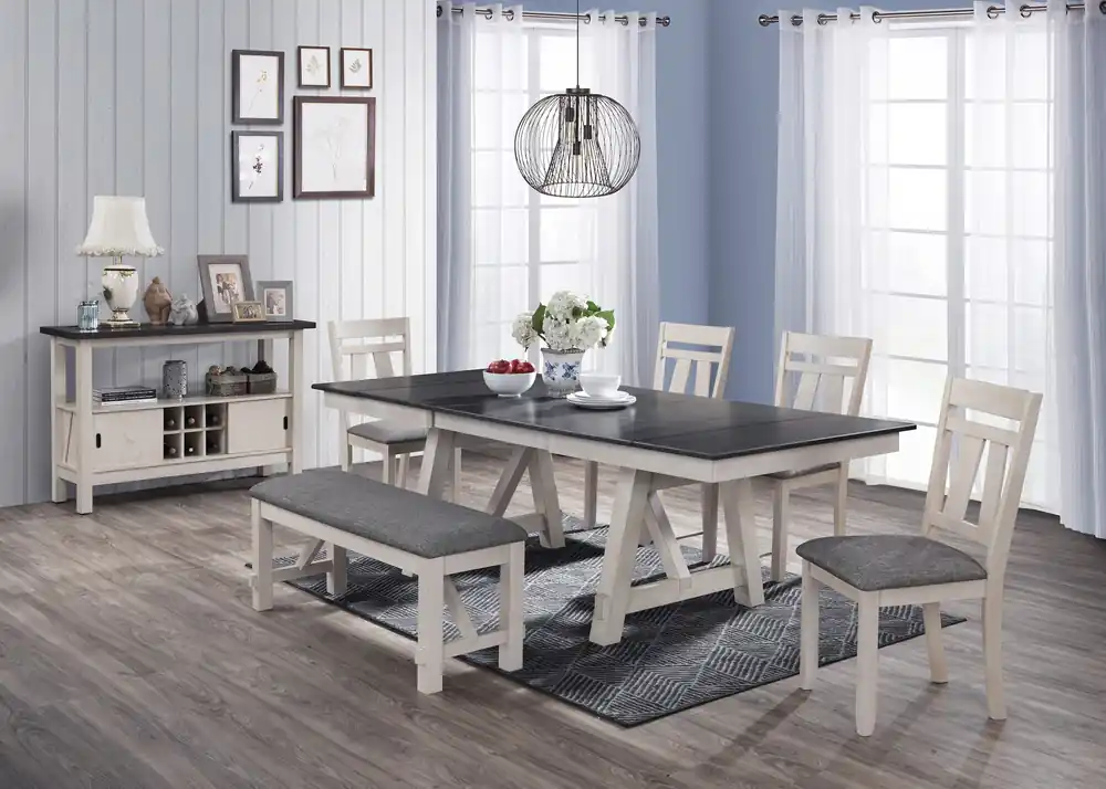 Maribelle Dining Table Chalk Warm Grey - Crown Mark-2