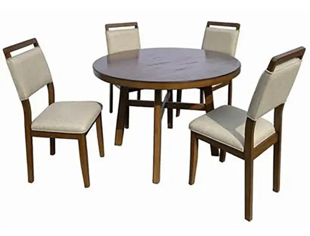 Blanche Round Dining Table Brown - Crown Mark-2