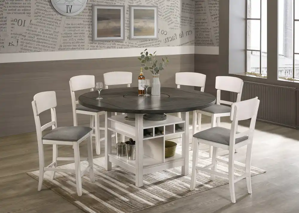 Conner Chalk Grey Counter Height Chair - Crown Mark-2