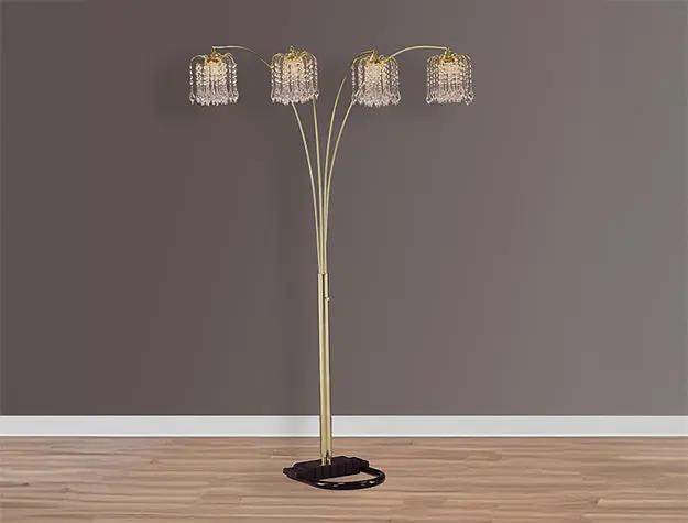 Rain Drop Arc Lamp Gold - Crown Mark-2