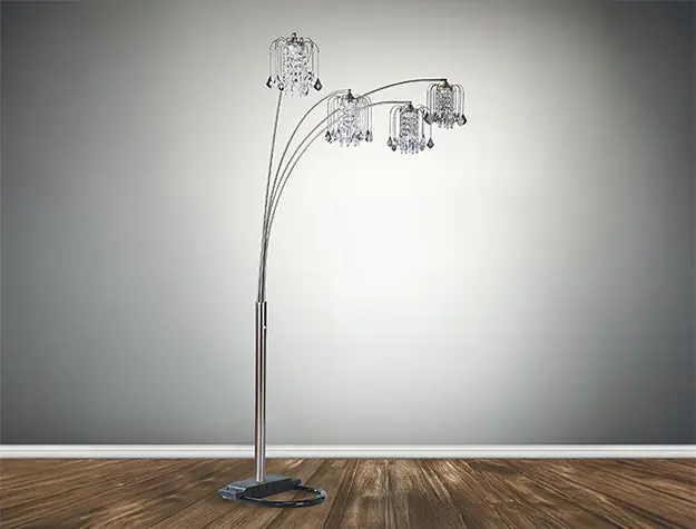 Rain Drop Arc Lamp Pewter - Crown Mark-2
