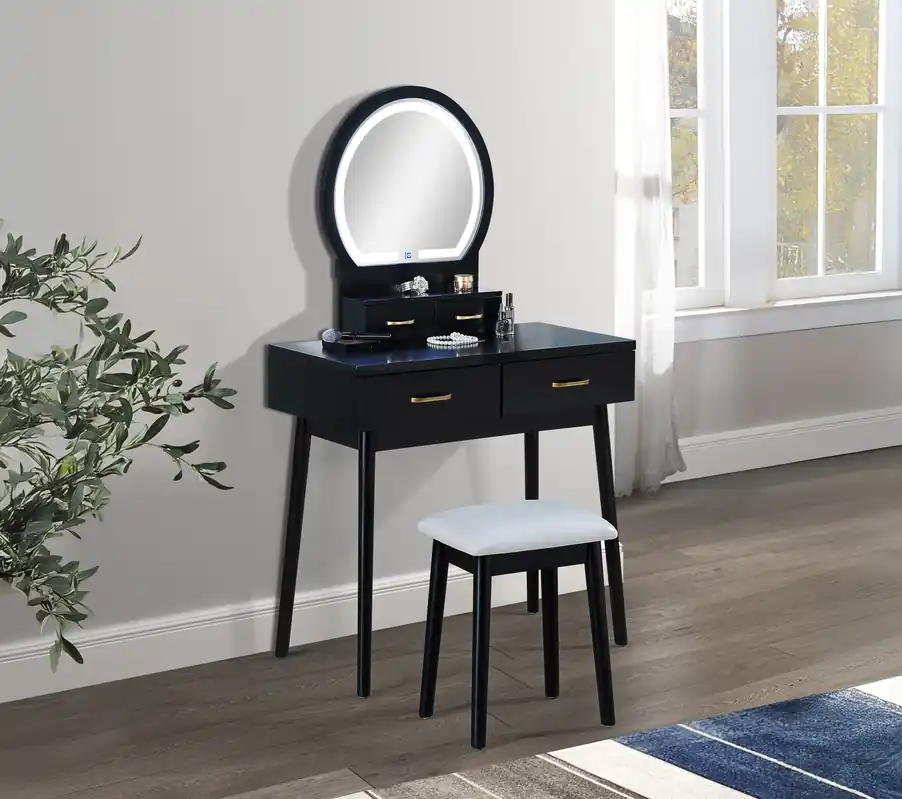 Cecilia Vanity Table & Stool - Crown Mark-2
