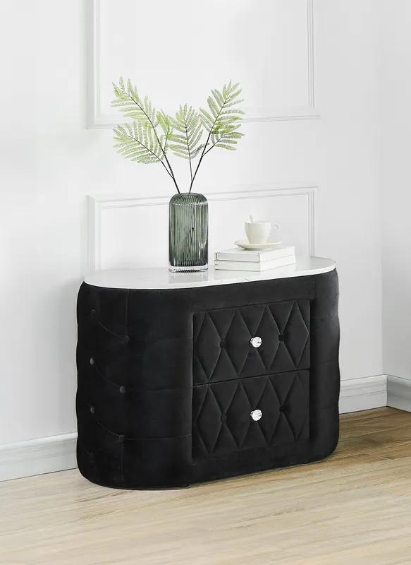 Natalia Night Stand Black - Crown Mark-2