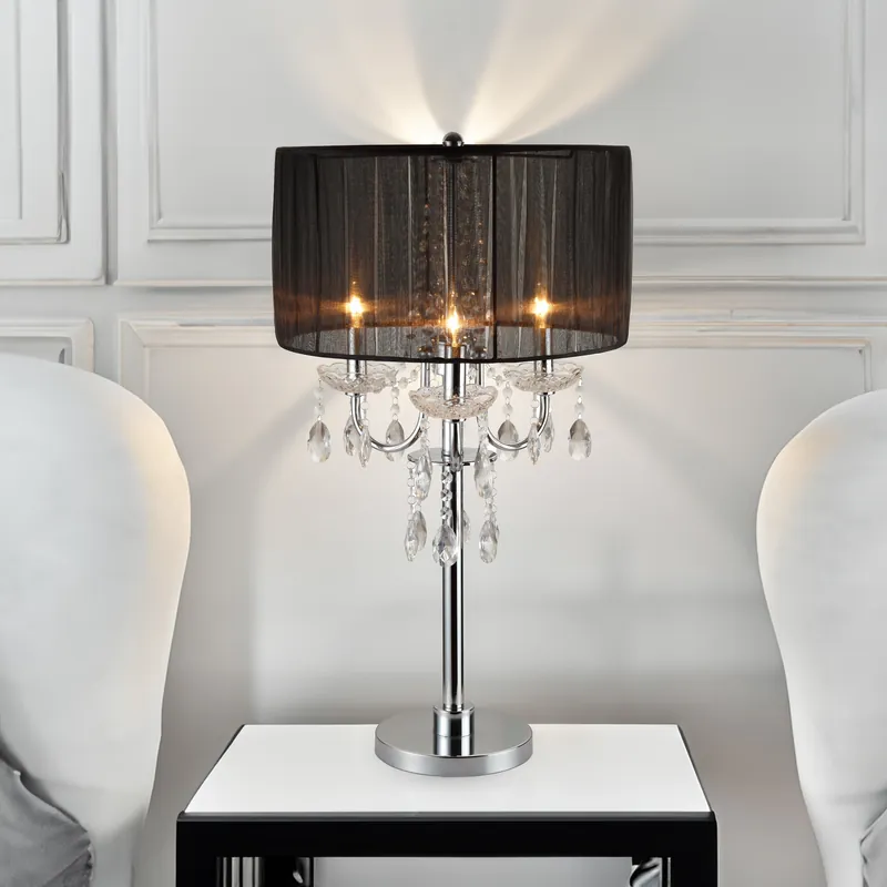 Chandelier Table Touch Lamp 29.5"H - Crown Mark-2