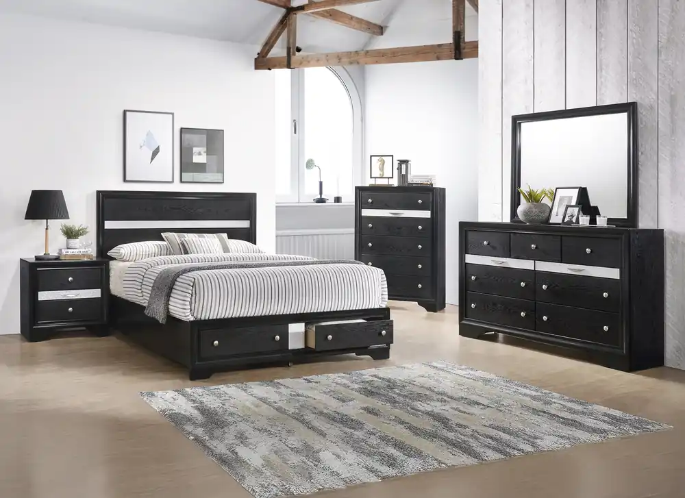 Regata Night Stand Black/Silver - Crown Mark-2
