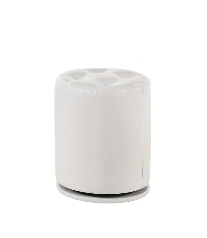Morgan Round Swivel Stool White - Crown Mark-2