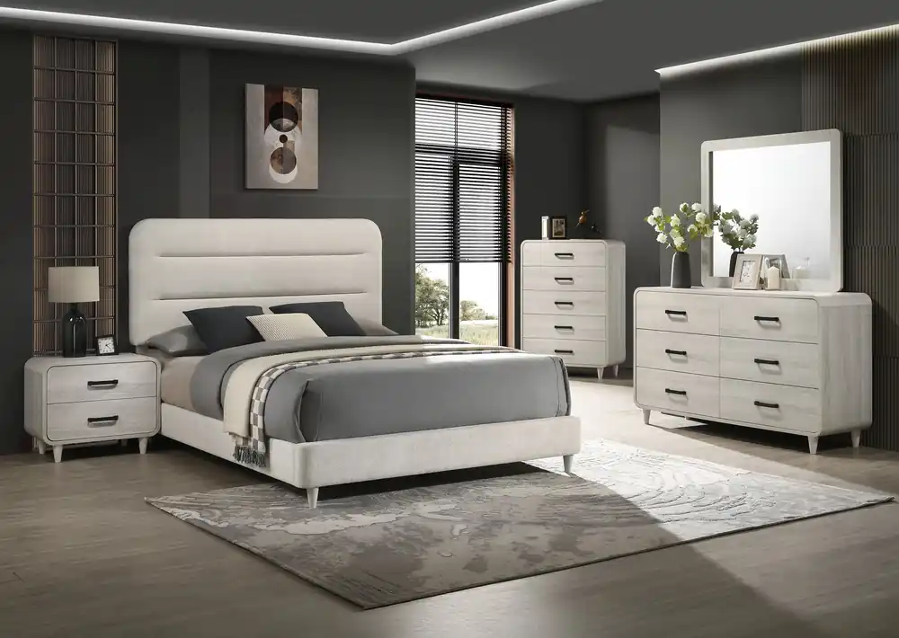Nyomi Bed White - Crown Mark-2
