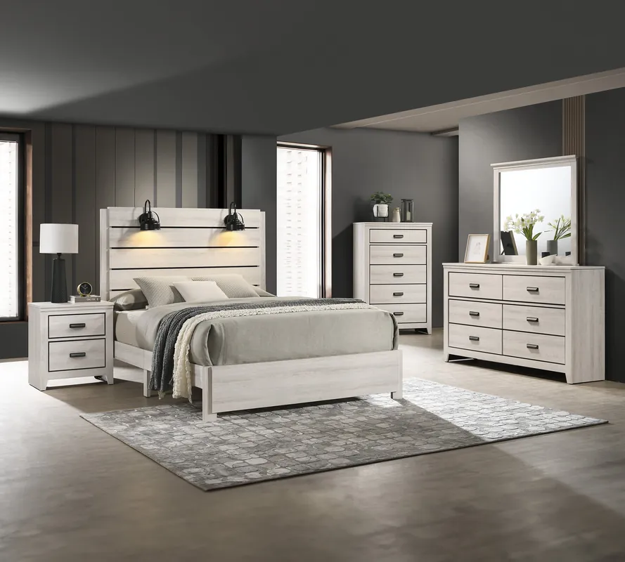 Carter Night Stand White - Crown Mark-2