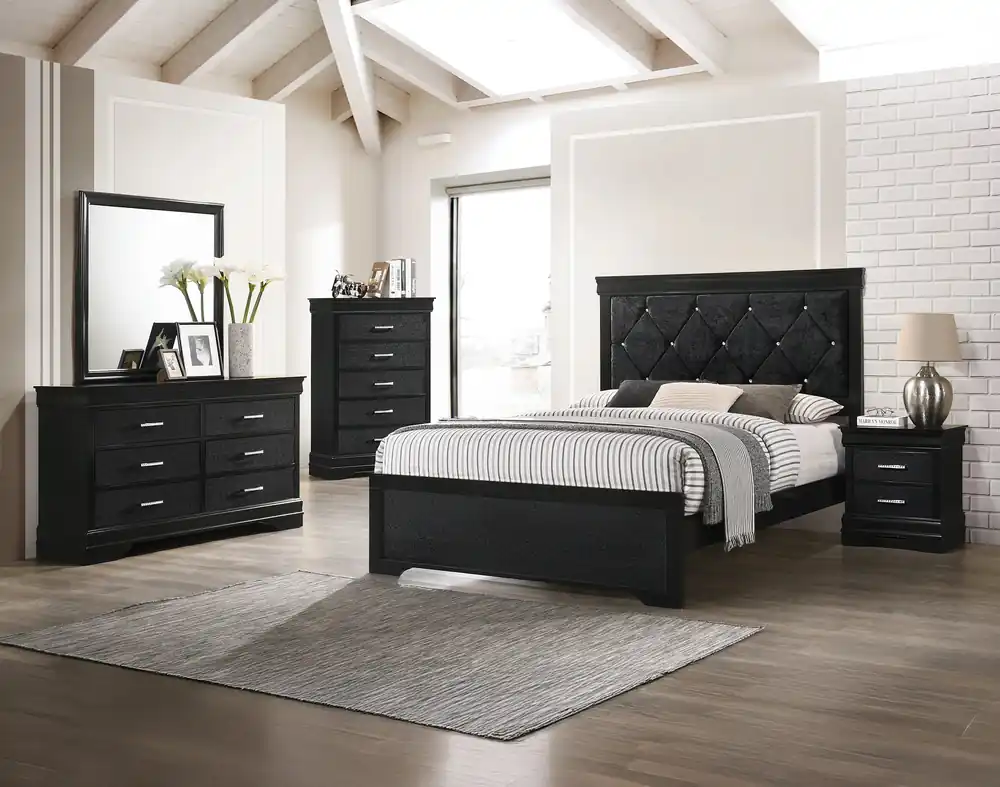 Amalia Dresser Mirror Black - Crown Mark-2