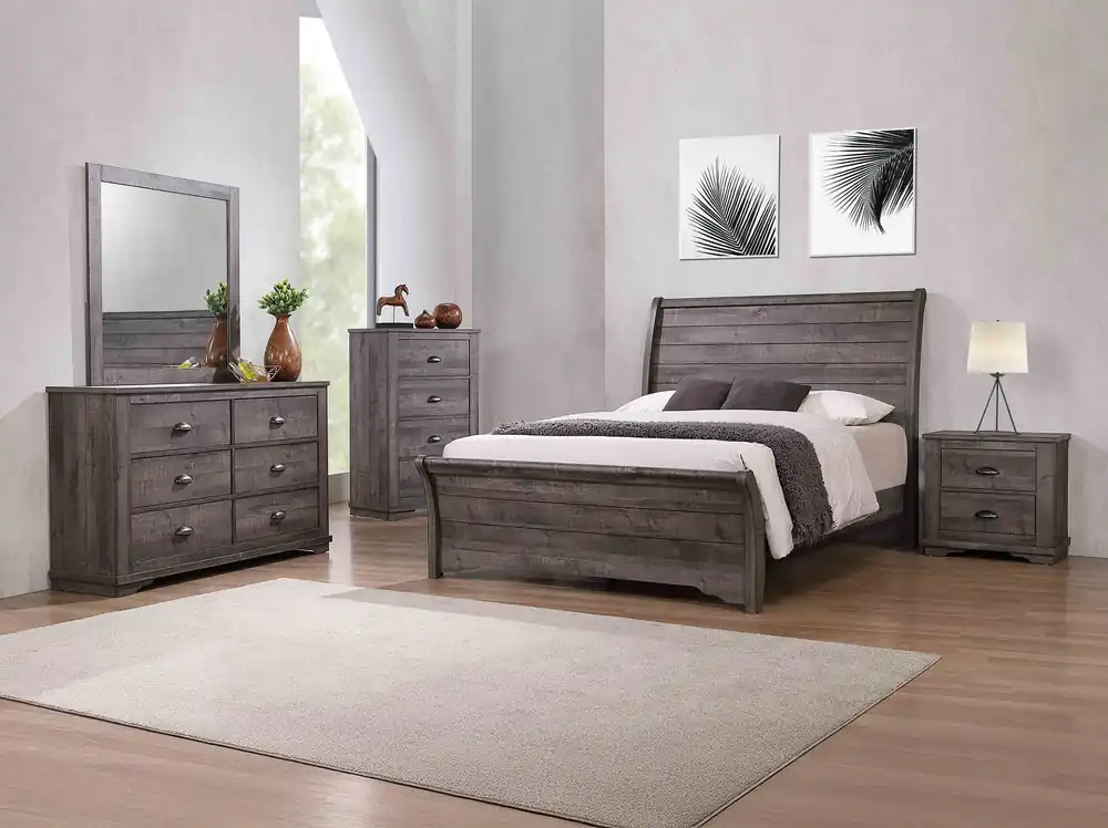Coralee Night Stand Grey - Crown Mark-2