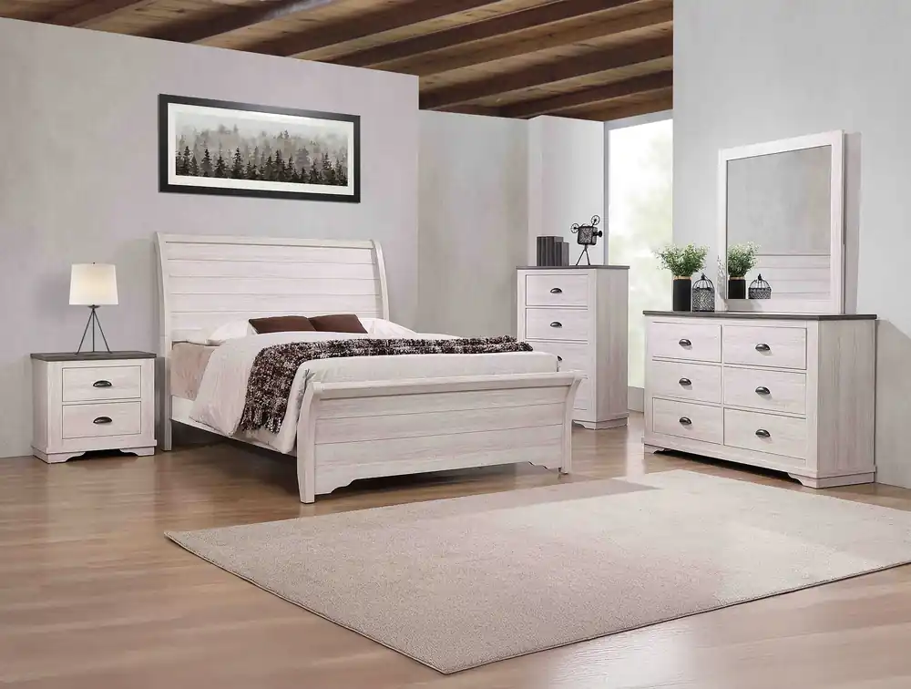 Coralee Night Stand Chalk/Grey - Crown Mark-2