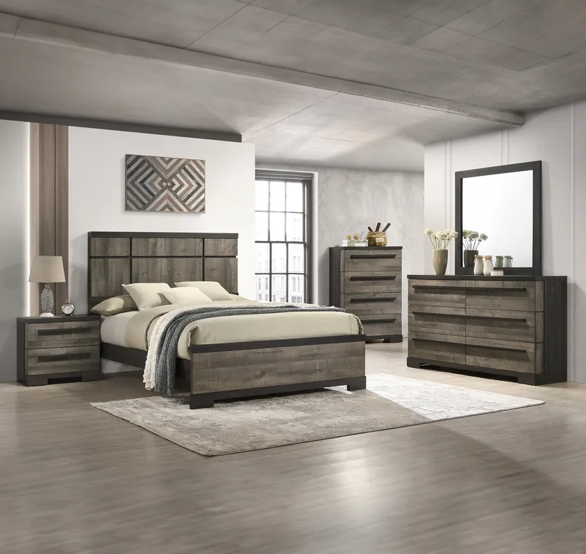 Remington Night Stand Gray/Ebony - Crown Mark-2