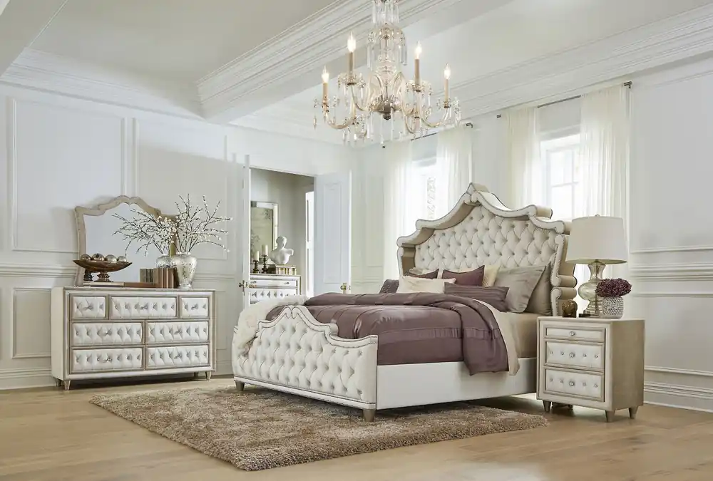 Antonella 5-piece Eastern King Bedroom Set Ivory