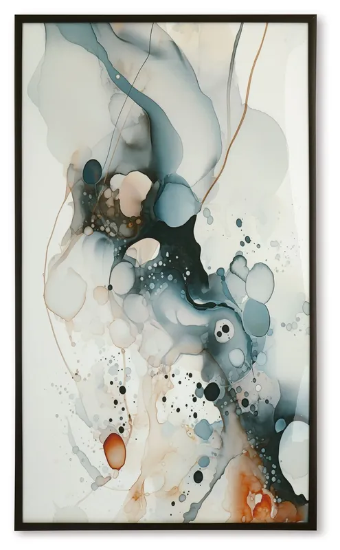 Foxenburg - Wall Art - Blue / Amber / White