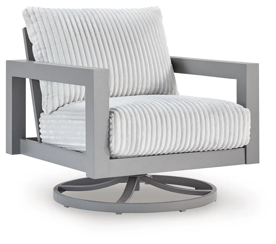 Hurley Park - Swivel Chair With Cushion - Gray