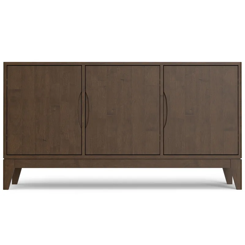 Harper - 3 Door Sideboard Buffet / Storage Cabinet - Walnut Brown