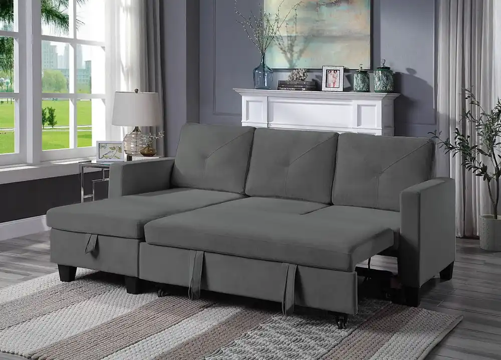 Nova - Reversible Sleeper Sectional Sofa With Storage Chaise