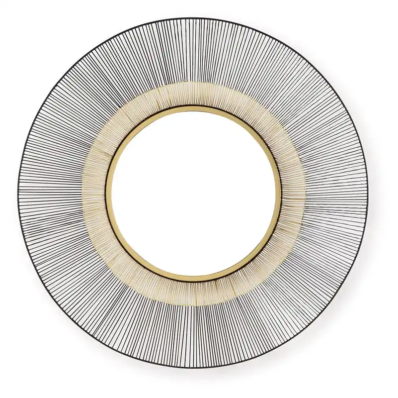 Dallmen - Accent Mirror - Black / Gold Finish