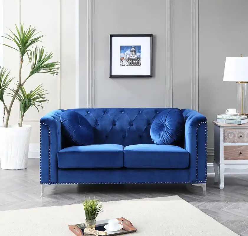 Stylish Sloped Arm Loveseat - Glory Furniture