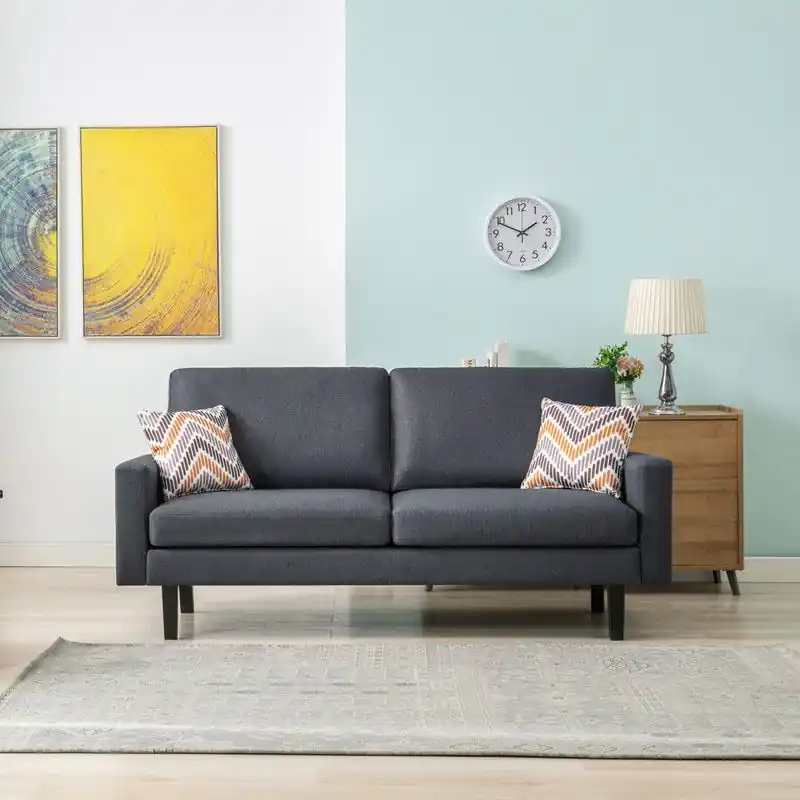 Bahamas - Minimalistic Sofa With 2 Throw Pillows