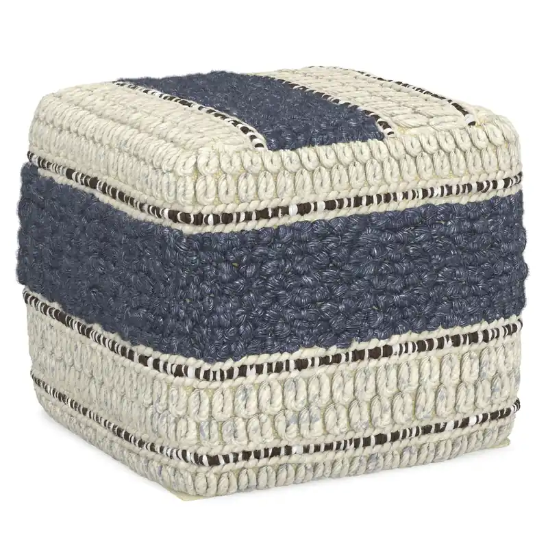 Grady - Handcrafted Square Pouf