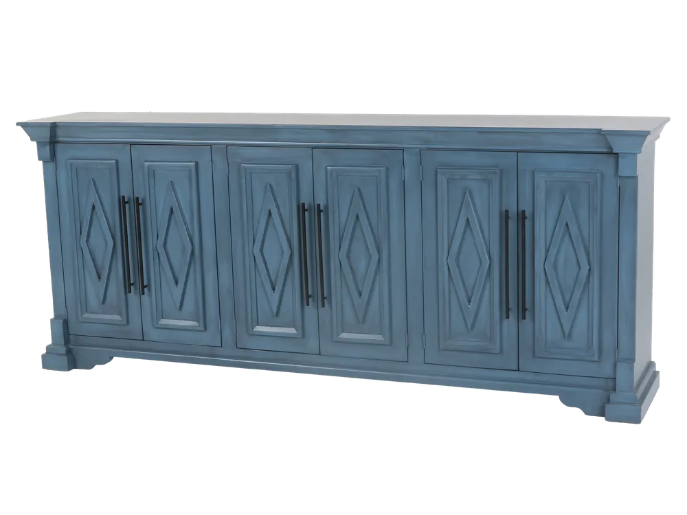 4-Door Sideboard with Diamond Panel Detailing
