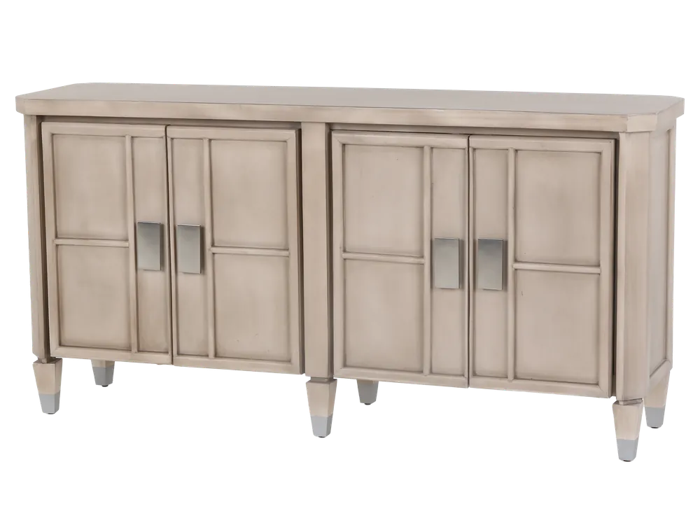 4-Door Sideboard with Modern Square Handles