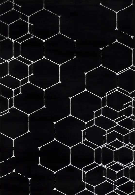.Hive Black/White Rug - 6' 6" x 9' 0"