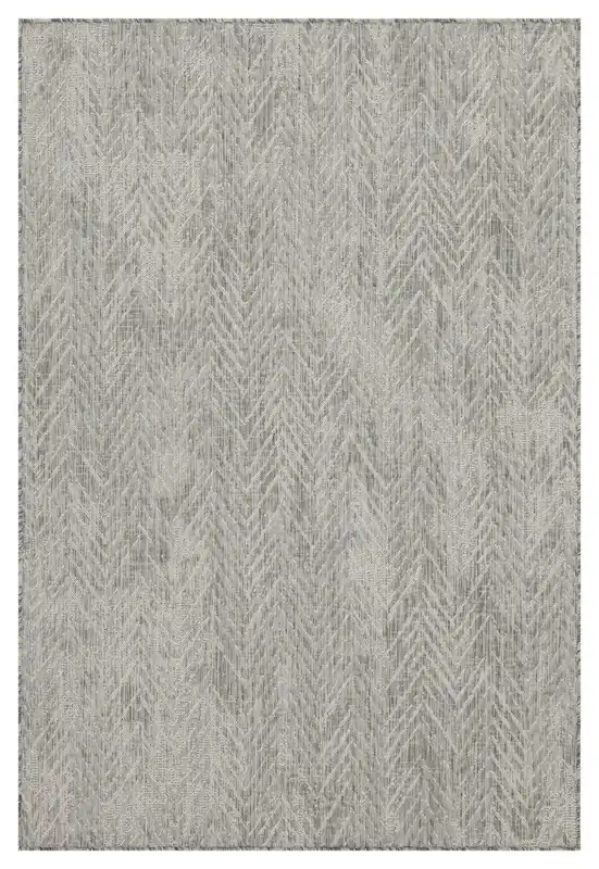 Sunshine - 5'3" X 7'3" Indoor, Outdoor Area Rug - Silver