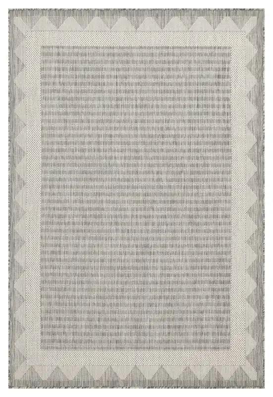 Sunshine - 5'3" X 7'3" Indoor & Outdoor Area Rug - Silver - Polypropylene