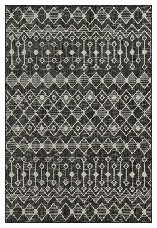 Sunshine - 5'3" X 7'3" Indoor, Outdoor Area Rug - Anthracite
