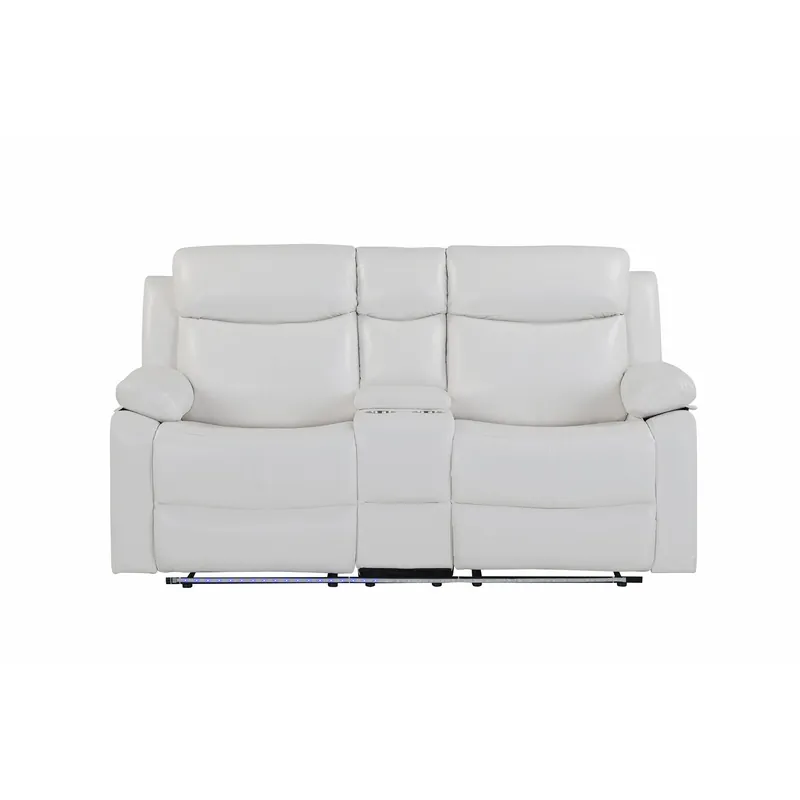Blanche - Console Reclining Loveseat With LED Lights And Speakers