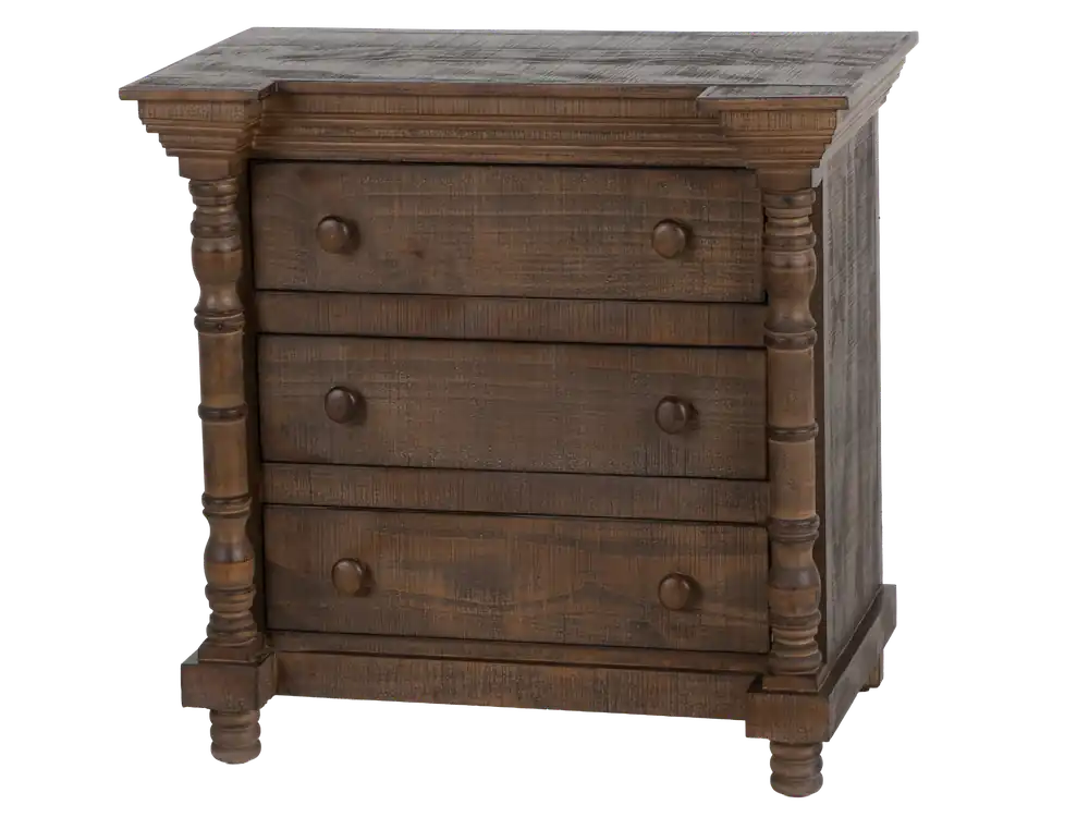 Honeywood Solid wood 3-Drawer Nightstand